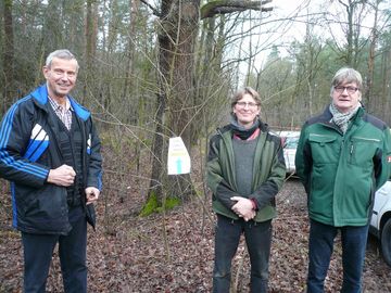 von links: Heiner Lammers, Frank Mauritz und Hans-Otto Schrade am SA 7.3.2020 beim Winterschnitt